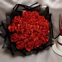 دسته گل روبانی