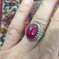 انگشتریاقوت دانه اناری زیبا|جواهرات|بن, |دیوار