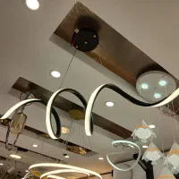 لوستر مدرن ریموت دار سه حالته نوری یکسال گارانتی|لوستر و چراغ آویز|اصفهان, تخت فولاد|دیوار