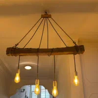 لوستر و آویز مینیمال با ۴ لامپ ادیسونی ۴ وات|لوستر و چراغ آویز|مشهد, هفت تیر (حافظ)|دیوار