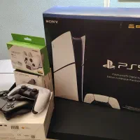 پلی 5 اسلیم دو دسته همراه پایه شارژردسته در حد نو|کنسول، بازی ویدئویی و آنلاین|شاهین‌شهر, مسکن مهر|دیوار