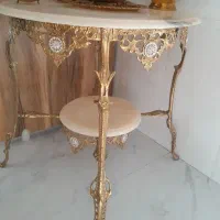 فروش میز برنجی سایز بزرگ دوطبقه