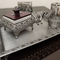 سرویس چای سیلور کاملا نو با جعبه ش|ظروف سرو و پذیرایی|تهران, بلوار کشاورز|دیوار
