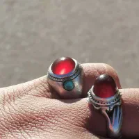 دو انگشتر قدیمی رکاب دست ساز قدیمی و کهنه