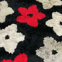 فرش پرز بلند دو عدد بزرگ یک کوچک و یک پادری