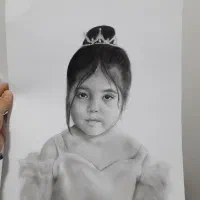 سفارش نقاشی چهره|تابلو، نقاشی، عکس|قم, آذر (نکویی)|دیوار