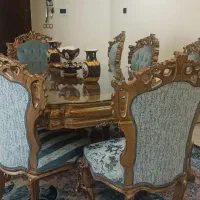 ست کامل مبل استیل و ناهارخوری، ساعت بوفه و فرش