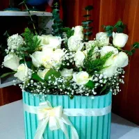 دسته گل روبانی