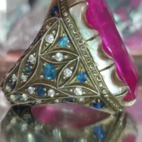 انگشتر های خاص استاد الماسی موزانایت و توپاز صورتی