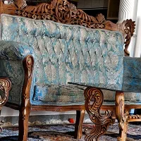 مبل سلطنتی 7 نفره چوب گردو|مبلمان خانگی و میز عسلی|زرقان, |دیوار