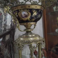 پایه برنجی دو عدد و دیس قلم ابی|کلکسیون اشیاء عتیقه|مشهد, آزادشهر|دیوار