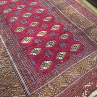 فرش شیش متری قدیمی  عتیقه دست بافت سبک خاص