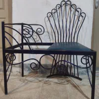 میز تلفن فرفوژه سورمه ای