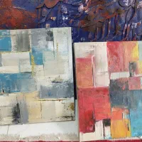 تابلو نقاشی  مینیمال خط پتینه مخمل هدیه کادو|تابلو، نقاشی، عکس|تهران, علی‌آباد|دیوار