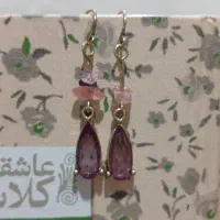 گوشواره آویز سنگی جنس استیل