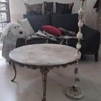 میز مرمر فانتزی لاکچری با پایه های برنز مس|مبلمان خانگی و میز عسلی|شیراز, سینما سعدی|دیوار