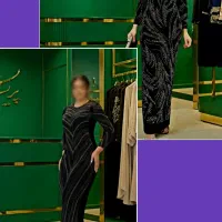 لباس مجلسی ماکسی نگین دار ریون مزونی