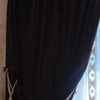 پرده کتان شیک و مجلسی بادکور مخمل شکلاتی
