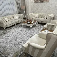 مبل راحتی چستر ۸ نفره کویین کلاسیک فرانسوی