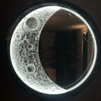 تابلو آیینه ای  ماه و دریا