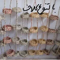 گلدان حصیری.آویز حصیری|صنایع دستی و سایر لوازم تزئینی|رشت, انصاری|دیوار