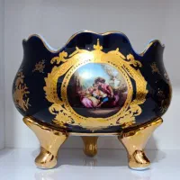 ظروف سرمه ای طلاکوب