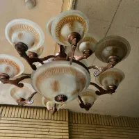 لوستر حبابی ۱۳ شاخه همراه ۱۳ لامپ|لوستر و چراغ آویز|مشهد, کوه سنگی|دیوار