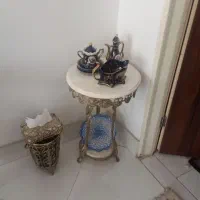 میز تلفن برنجی سنگین وزن