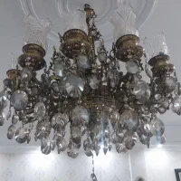 لوستر ۱۲ شناخته برنجی ، کریستال