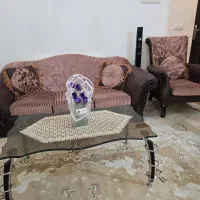 مبل ۸ نفره چرم و پارچه|مبلمان خانگی و میز عسلی|پردیس, فاز ۳|دیوار