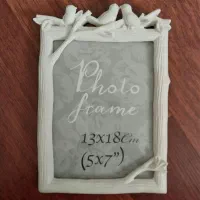 قاب عکس سفید پایه دار