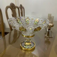 سرویس کریستال طلاکوب گل برجسته آلیش بوهمیا چک اصلی|ظروف سرو و پذیرایی|تهران, نارمک|دیوار