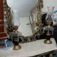آیینه شمعدان برنجی