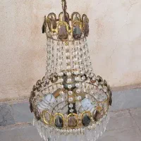 لوستر کریستال 4 شاخه در حد نو