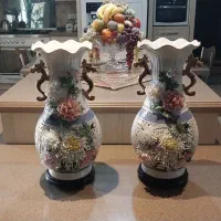 گلدان چینی سرامیک قدیمی وگلدان ریشه ای چینی