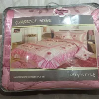 روتختی ساتن گل برجسته رنگ صورتی