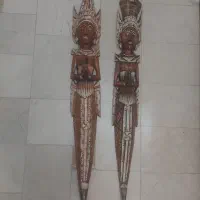 مجسمه چوبی و برنجی وچشم و نظر