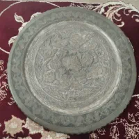 سینی مسی قلم زنی قدیمی
