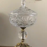 شکلات خوری پایه برنز کریستال اصل