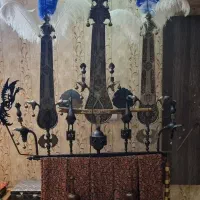 علامت سه تیغه قدیمی با خط زیبا|کلکسیون اشیاء عتیقه|اصفهان, تخت فولاد|دیوار