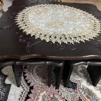 مبل 7 نفره + میز جلو مبلی + ۴تا میزعسلی|مبلمان خانگی و میز عسلی|سنگر, |دیوار