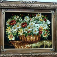 تابلو فرش دستبافت گل بهترین گزینه برای کادو