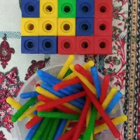 تعدای چوب خط اسباب بازی ولگو کودک