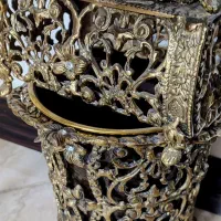 سطل و جا دستمال و تلفن برنز اصل