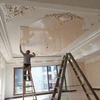 نقاشی ساختمان ، چوب ، پتینه ، روغنی کاملا حرفه ای