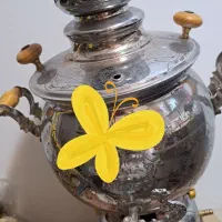 سماور گازی طلایی نقره ای