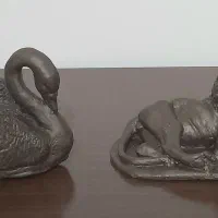 مجسمه برنز شیر و مجسمه برنز قو