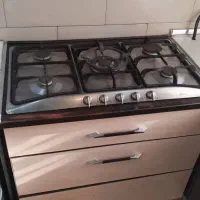 گاز رومیزی ۵ شعله اخوان به همراه کابینت ۳ کشو سالم