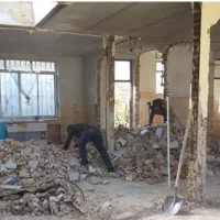 تخریب ساختمان آذربایجان سلماس