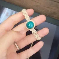 دستبند بافت و سنگ طبیعی عقیق اژدها